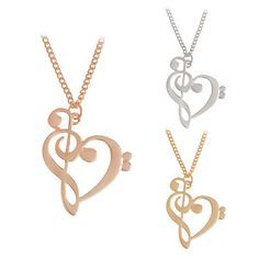 Bass clef necklace discount